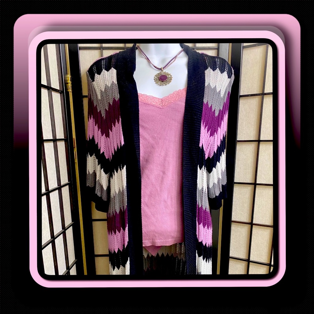 Gently Worn Croft & Borrow Chevron Print Duster